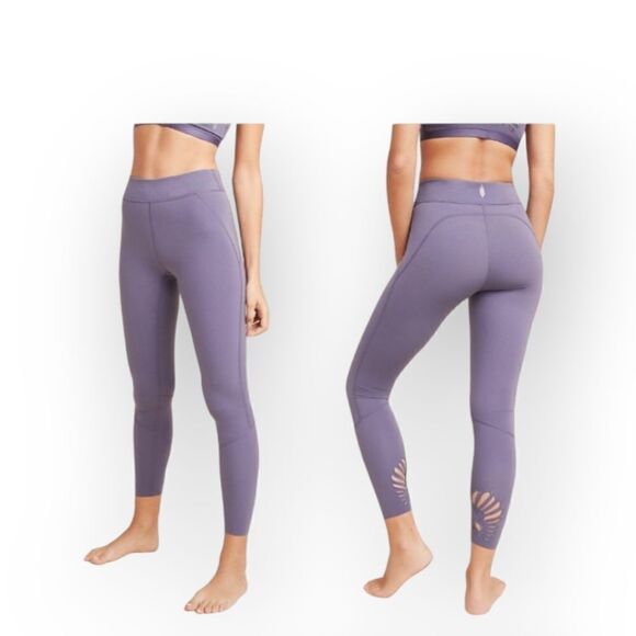 Free People Movement Over The Moon High-Waisted Cutout Leggings — Purple - Picture 1 of 12